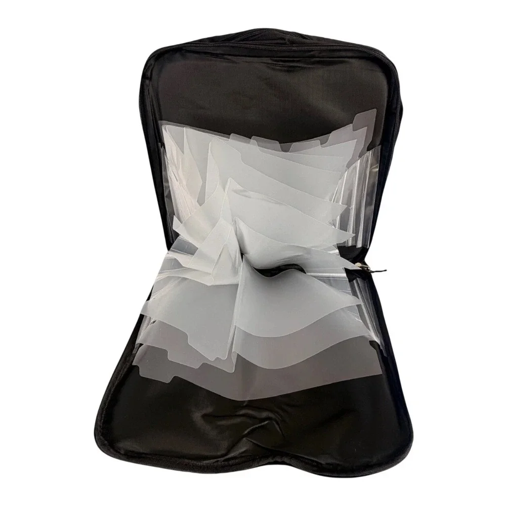 Trapper‎ Keeper 3 Ring Zipper Binder Waterproof with Soft Detachable Strap Black